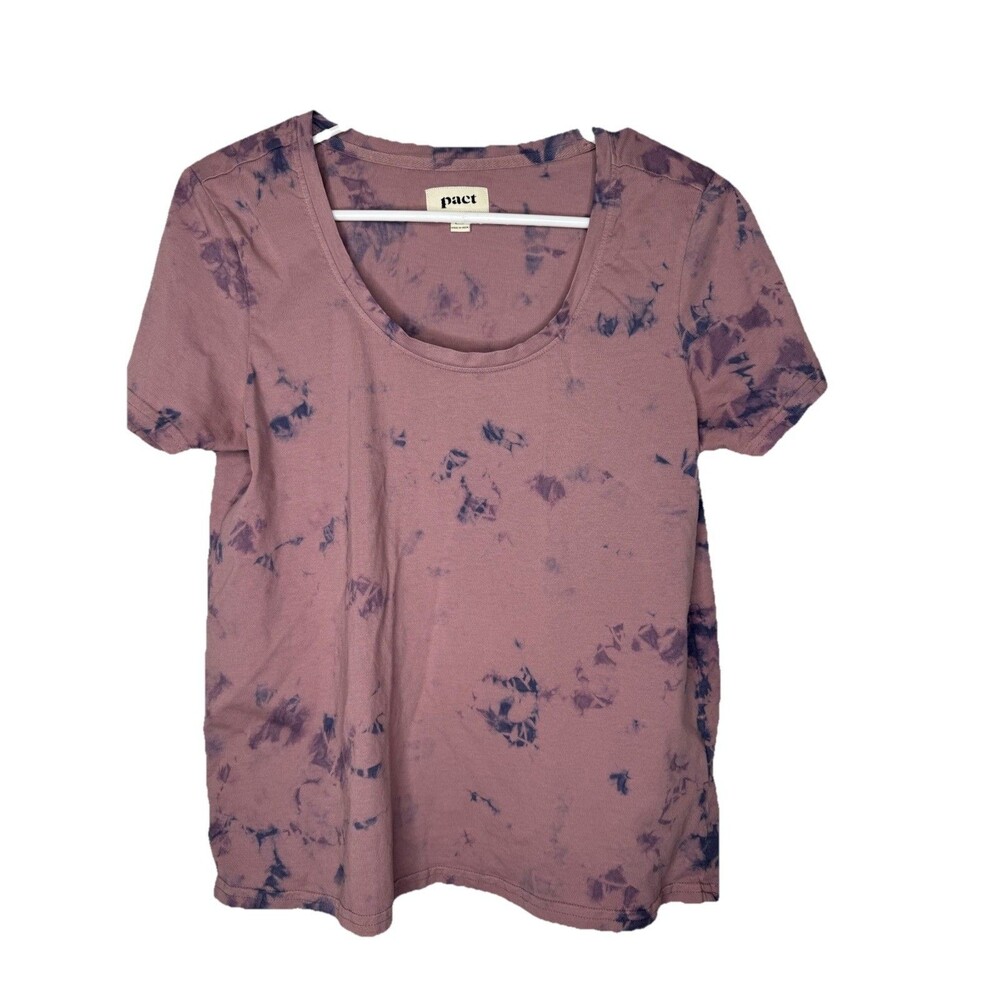 Pact Organic Cotton Purple Tie-Dye T Shirt Size Small